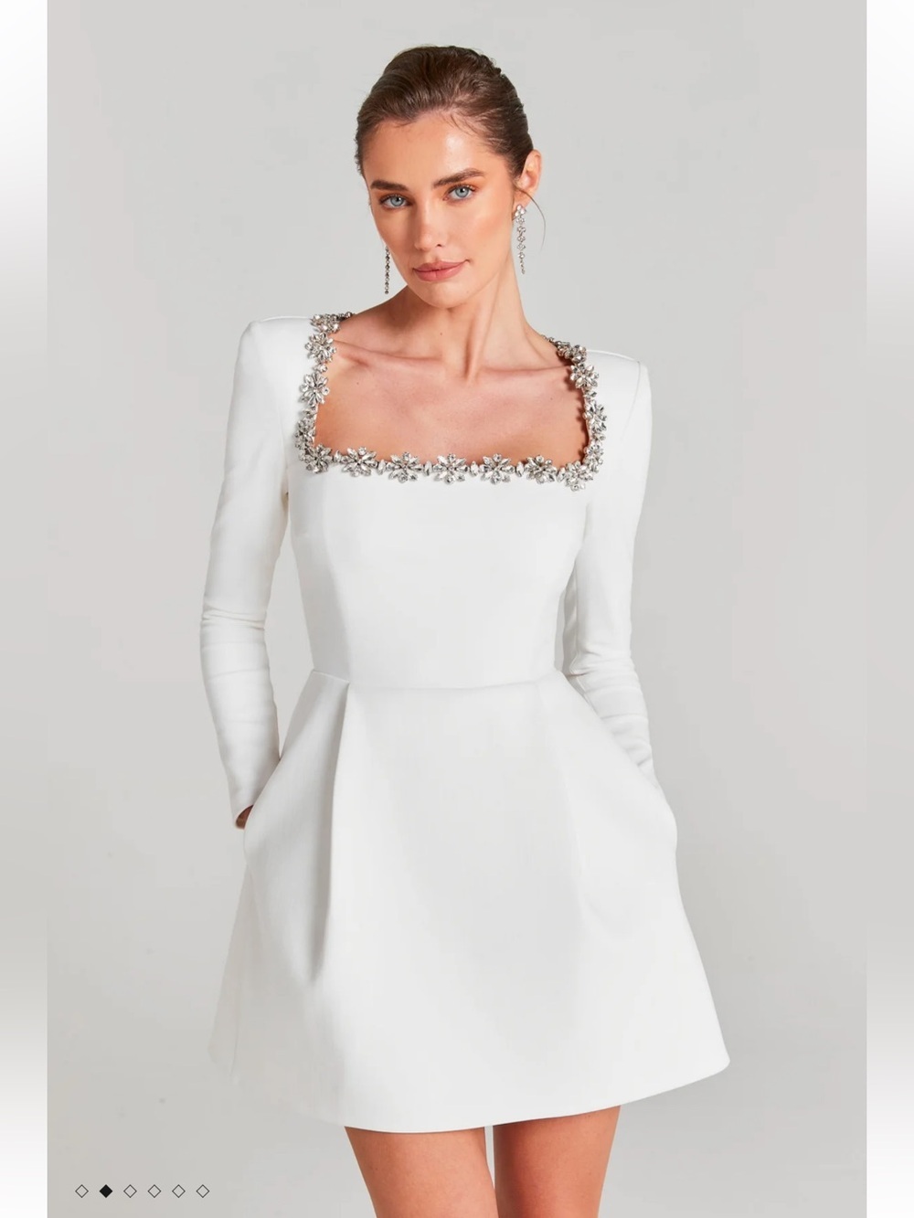 Nadine Merabi Kimberly White Mini Dress